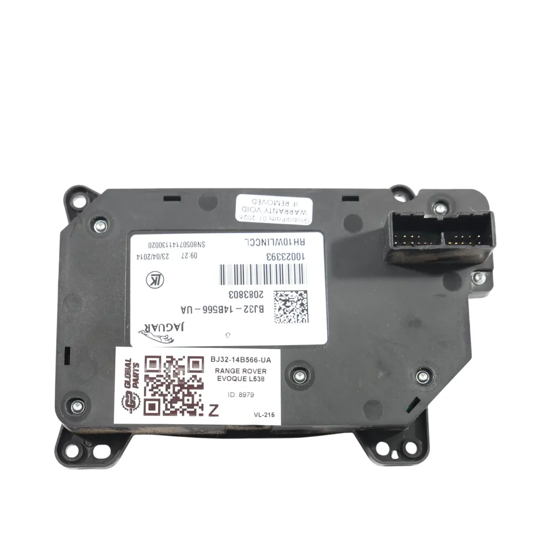 Range Rover Evoque L538 Interruttore Sedile Anteriore Destro - SKU BJ32-14B566-UA - Numero di parte BJ32-14B566-UA