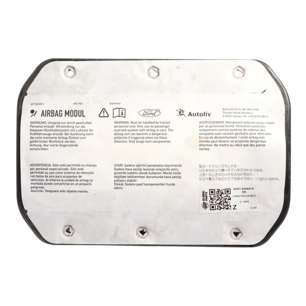 Mk3 Dashboard Safety Unit Module Left Front N/S BM51A044A74EB to Ford Focus with Part number BM51-A044A74-EB Ford Focus Mk3 Dashboard Safety Unit Module Left Front N/S BM51A044A74EB - SKU BM51-A044A74-EB - Part number BM51-A044A74-EB