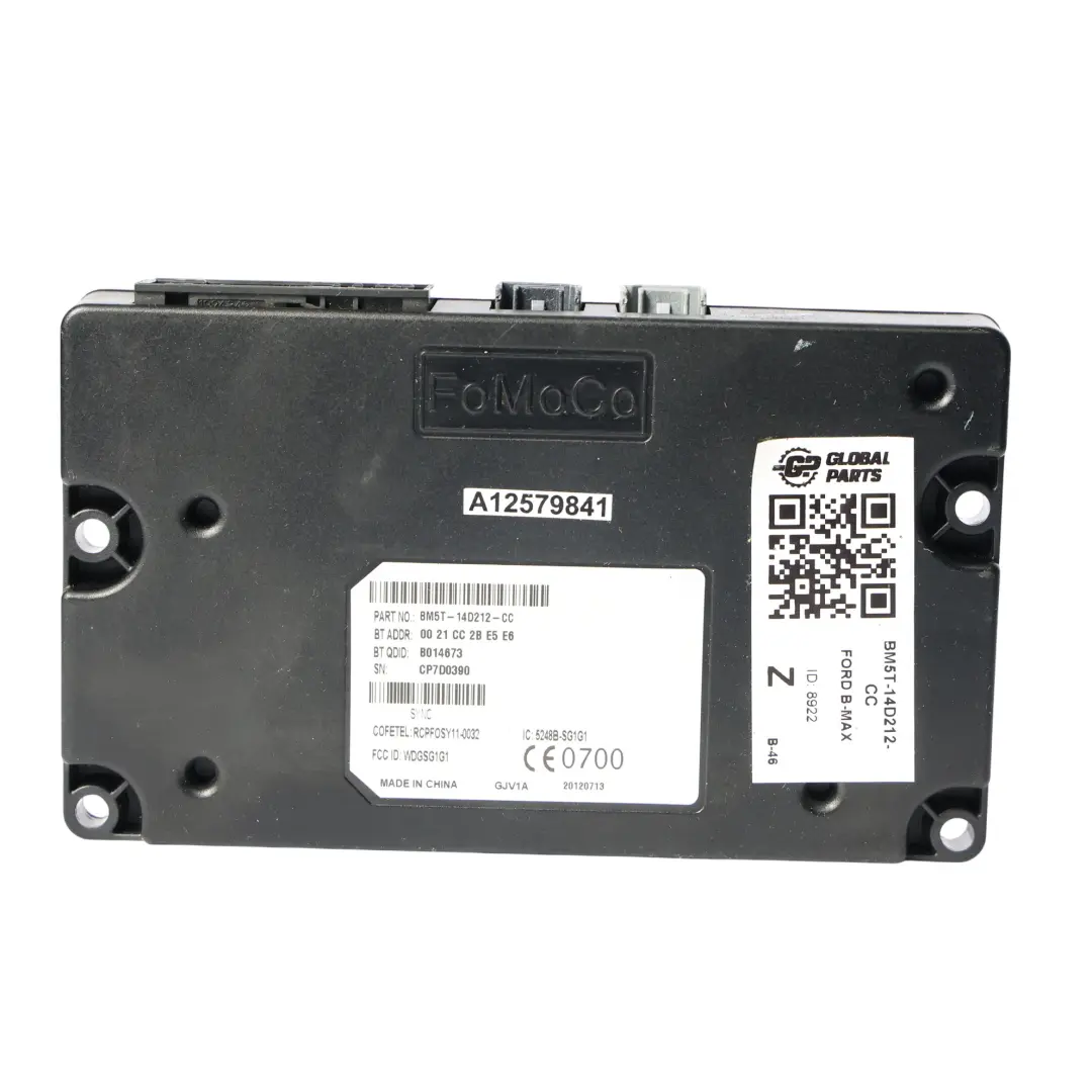 Bluetooth Electronic Control Module Unit ECU Mk1 to Ford B-Max with Part number BM5T-14D212-CC Ford B-Max Bluetooth Electronic Control Module Unit ECU Mk1 - SKU BM5T-14D212-CC - Part number BM5T-14D212-CC