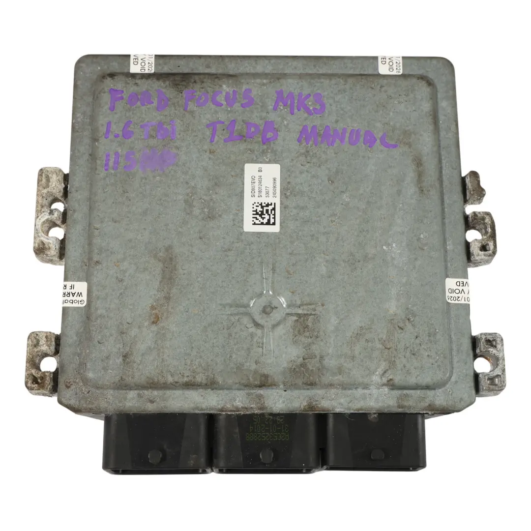 Mk3 1.6 TDCI T1DB 115HP ECU Control Del Motor Manual para Ford Focus con número de pieza BV61-12A650-DGB Ford Focus Mk3 1.6 TDCI T1DB 115HP ECU Control Del Motor Manual - SKU BV61-12A650-DGB-1 - Número de pieza BV61-12A650-DGB