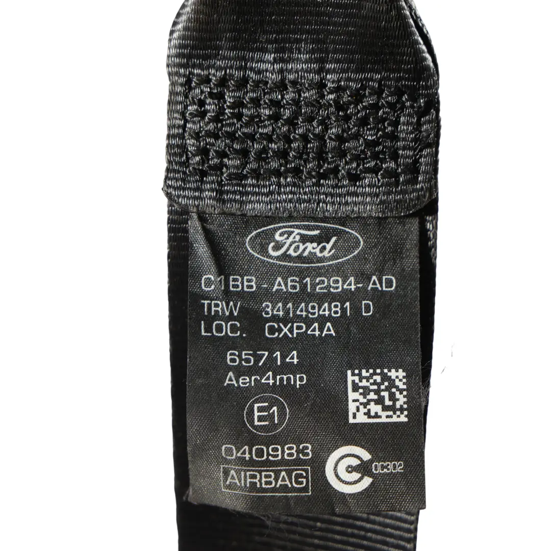 Cintura Di Sicurezza Anteriore Destra Nero per Ford Fiesta Mk7 con numero di parte C1BB-A61294-AD Ford Fiesta Mk7 Cintura Di Sicurezza Anteriore Destra Nero - SKU C1BB-A61294-AD - Numero di parte C1BB-A61294-AD
