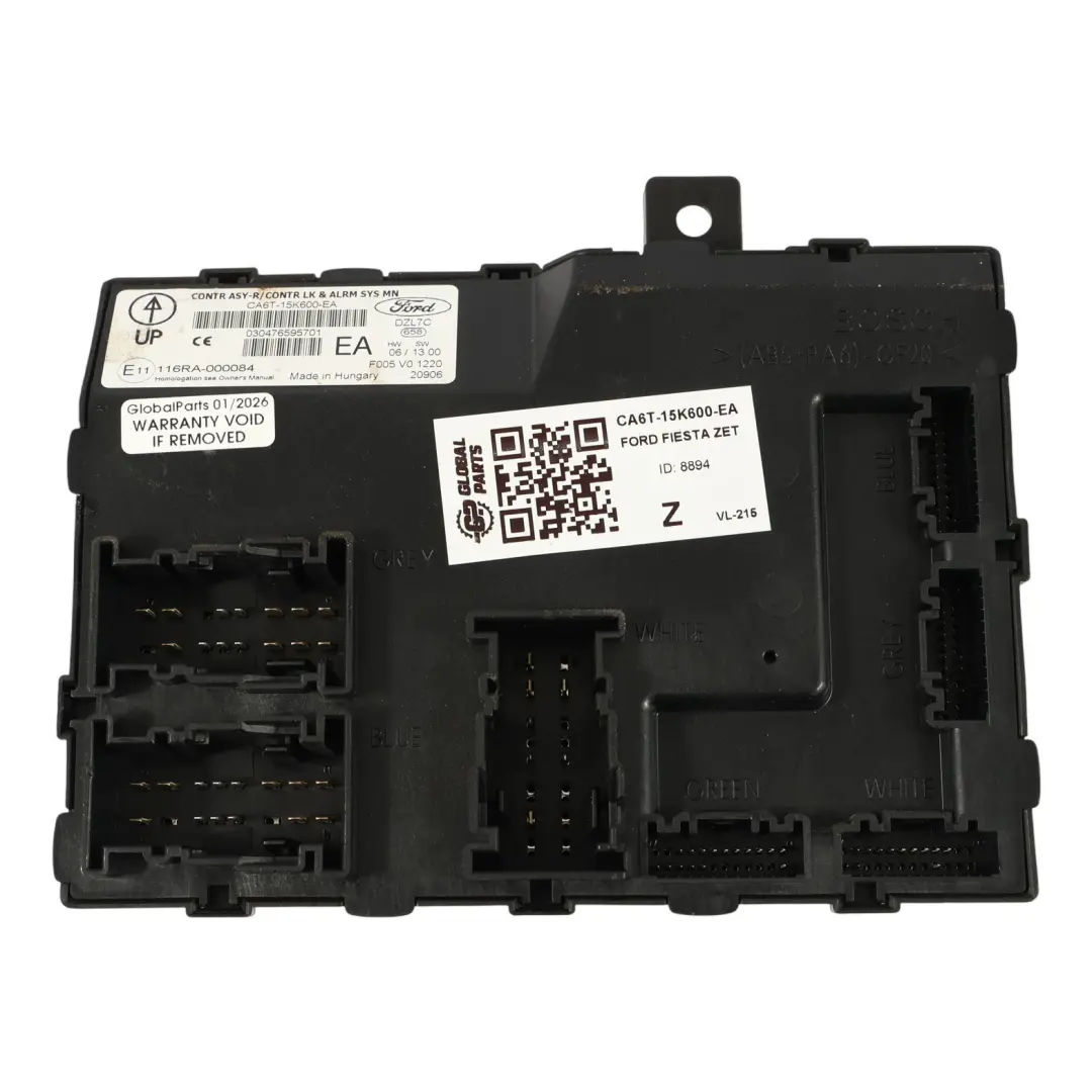 Moduł Komfortu Sterownik Kontroler BCM ECU do Ford Fiesta VII o numerze CA6T-15K600-EA Ford Fiesta VII Moduł Komfortu Sterownik Kontroler BCM ECU - SKU CA6T-15K600-EA - Numer Części CA6T-15K600-EA