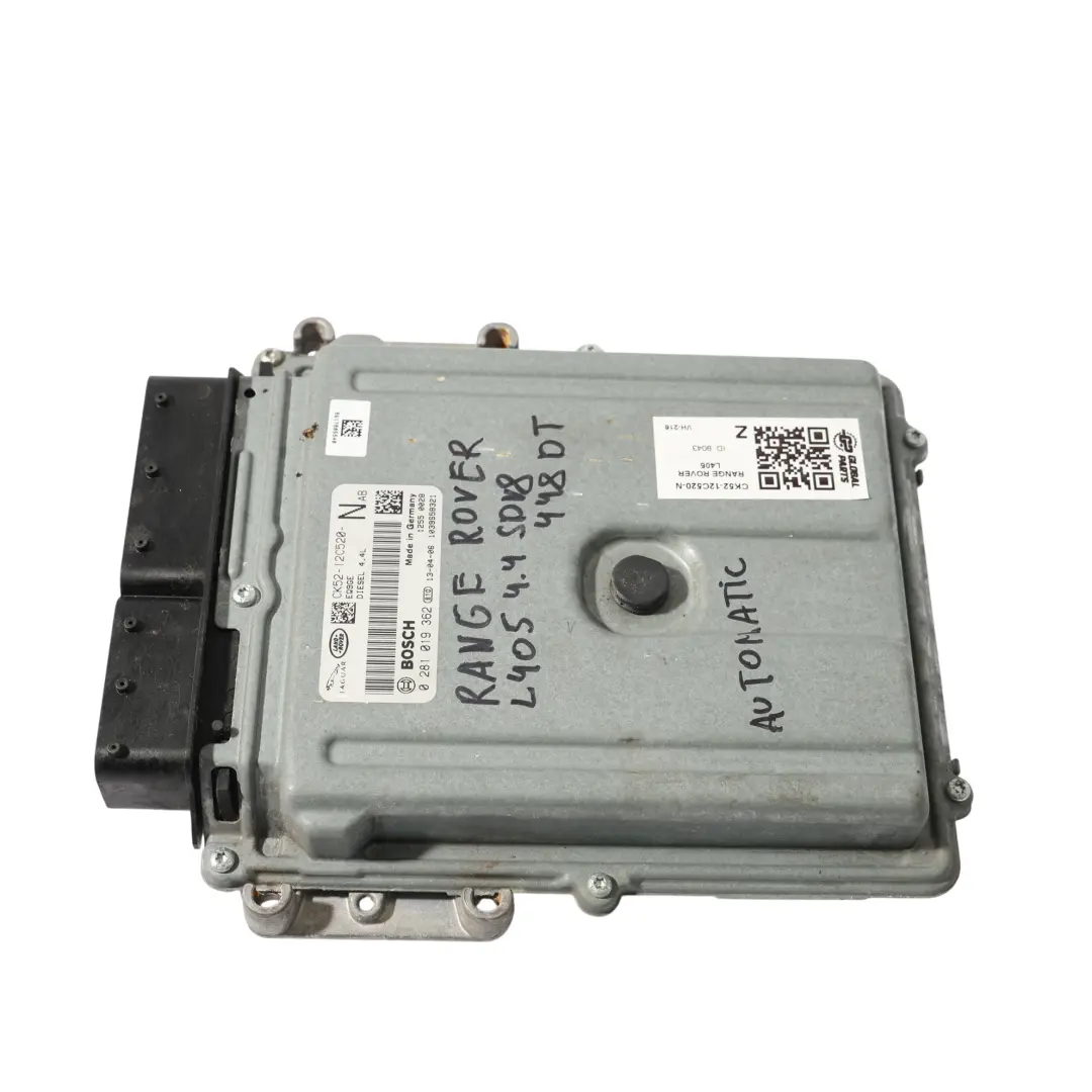 340HP Engine Control ECU Automatic to Range Rover L405 4.4 SDV8 4x4 with Part number CK52-12C520-N Range Rover L405 4.4 SDV8 4x4 340HP Engine Control ECU Automatic - SKU CK52-12C520-N - Part number CK52-12C520-N