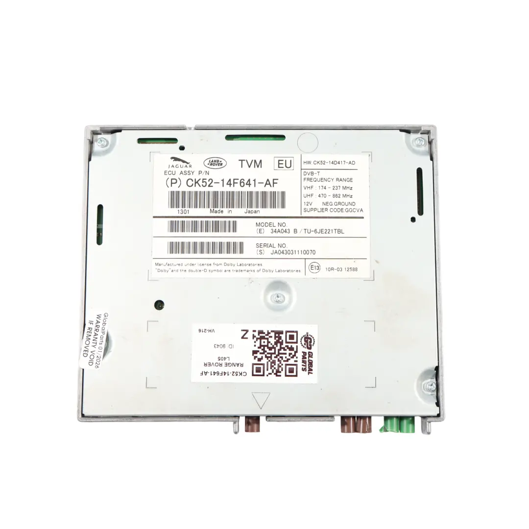 Digitales TV Tuner Steuer Modul für Range Rover L405 mit Teilenummer CK52-14F641-AF Range Rover L405 Digitales TV Tuner Steuer Modul - SKU CK52-14F641-AF - Teilenummer CK52-14F641-AF