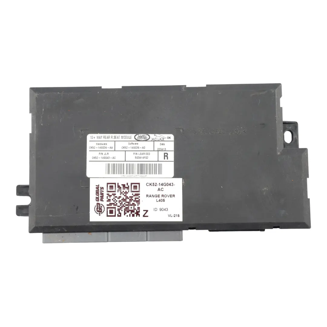 Moduł Sterownik Fotela Prawy Tył do Range Rover L405 o numerze CK52-14G043-AC Range Rover L405 Moduł Sterownik Fotela Prawy Tył - SKU CK52-14G043-AC - Numer Części CK52-14G043-AC
