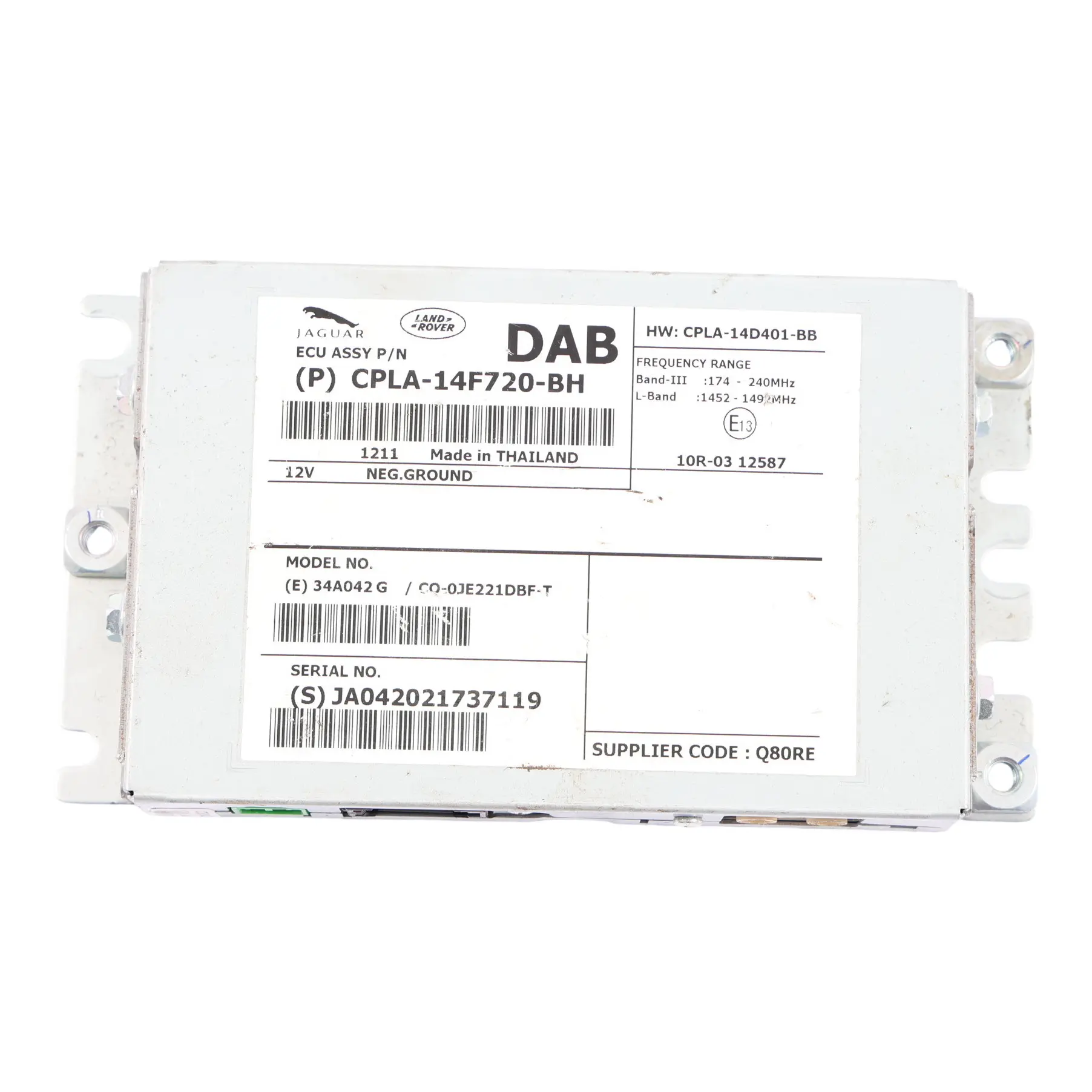 Range Rover L405 Modulo Di Controllo DAB Ricevitore Radio CPLA-14F720-BH