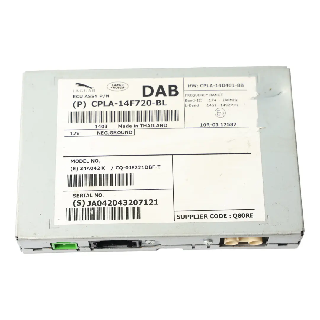 Range Rover Evoque L538 DAB Radio Receiver Control Unit Module - SKU CPLA-14F720-BL - Part number CPLA-14F720-BL
