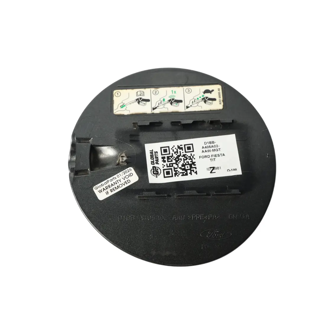 Ford Fiesta MK7 Kraftstoffein Füllstutzen Klappen Abdeckung - SKU D1BB-A405A02-AAW-MGT - Teilenummer D1BB-A405A02-AAW
