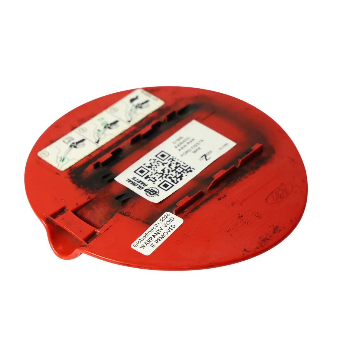 Ford Fiesta MK7 Bouchon De Trappe À Carburant Rouge Racing - ZJ D1BB-A405A02-AA - SKU D1BB-A405A02-AAW-RAR - Numéro de pièce D1BB-A405A02-AAW
