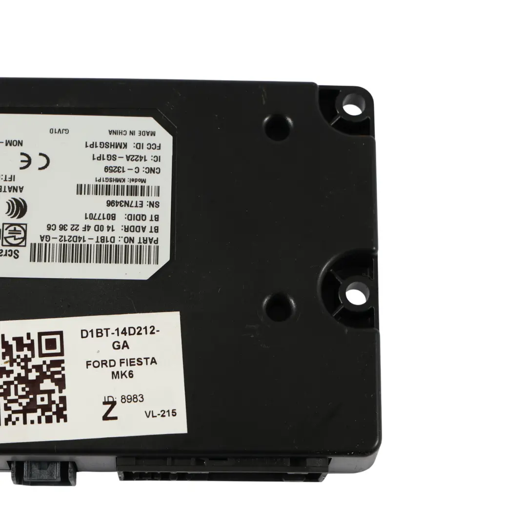Moduł Komputer Sterownik Bluetooth do Ford Fiesta Mk7 o numerze D1BT-14D212-GA Ford Fiesta Mk7 Moduł Komputer Sterownik Bluetooth - SKU D1BT-14D212-GA - Numer Części D1BT-14D212-GA