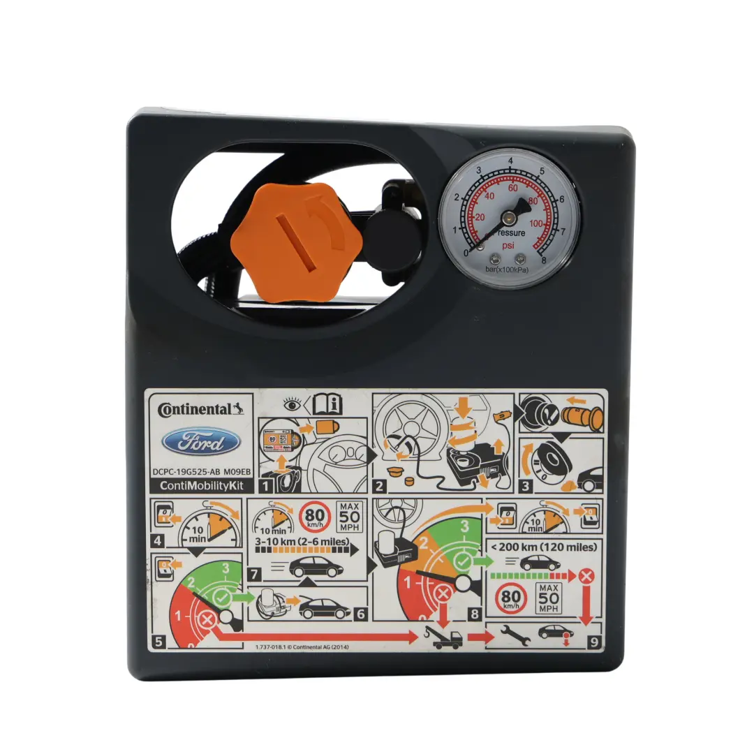 Contimobilitykit Herramienta Emergencia Compresor Ruedas para Ford con número de pieza DCPC-19G525-AB Ford Contimobilitykit Herramienta Emergencia Compresor Ruedas - SKU DCPC-19G525-AB - Número de pieza DCPC-19G525-AB