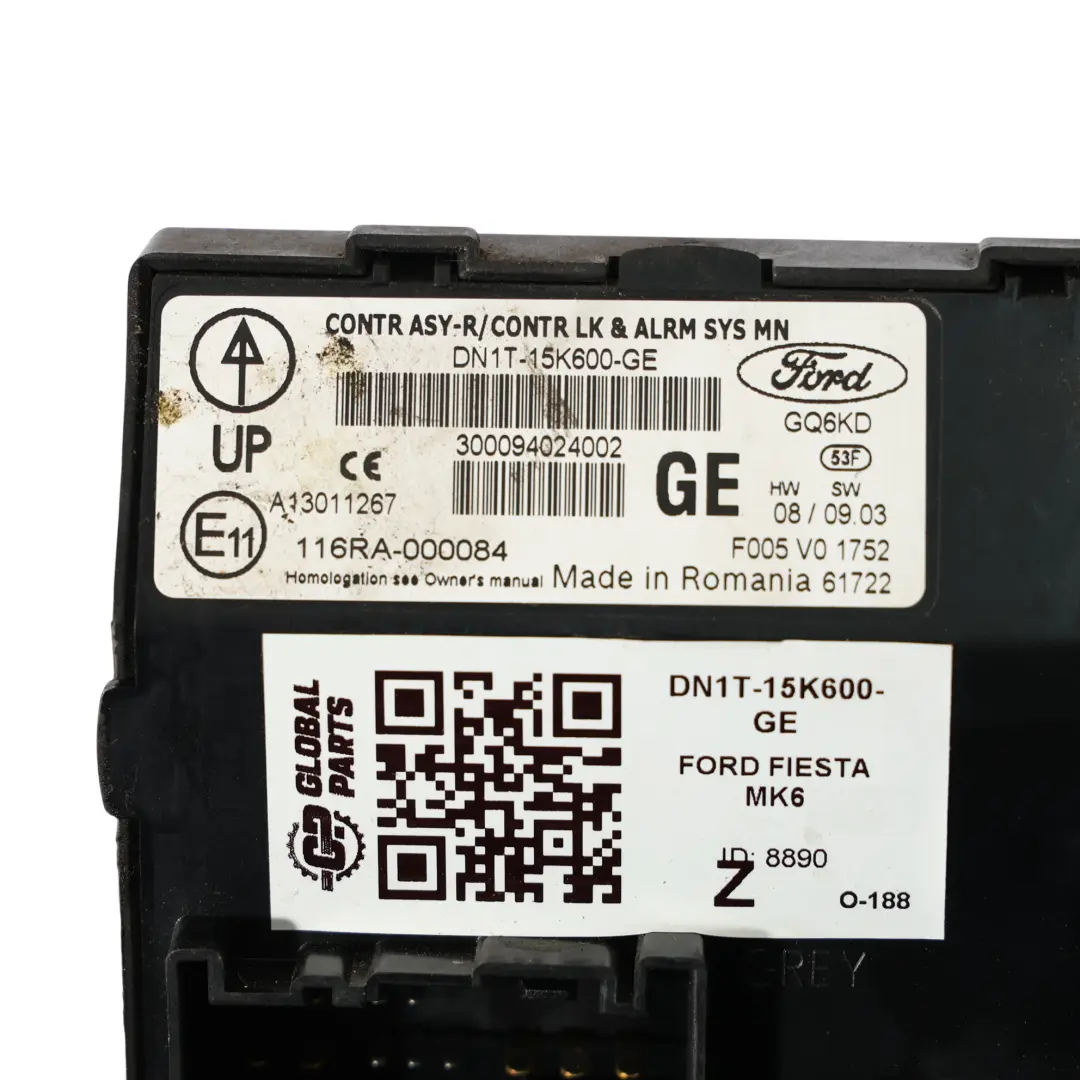 Módulo De Control De Carrocería BCM ECU para Ford Fiesta VII con número de pieza DN1T-15K600-GE Ford Fiesta VII Módulo De Control De Carrocería BCM ECU - SKU DN1T-15K600-GE - Número de pieza DN1T-15K600-GE