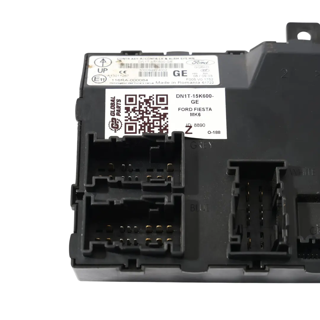 Body Control Module BCM Controller Unit ECU to Ford Fiesta Mk7 with Part number DN1T-15K600-GE Ford Fiesta Mk7 Body Control Module BCM Controller Unit ECU - SKU DN1T-15K600-GE - Part number DN1T-15K600-GE