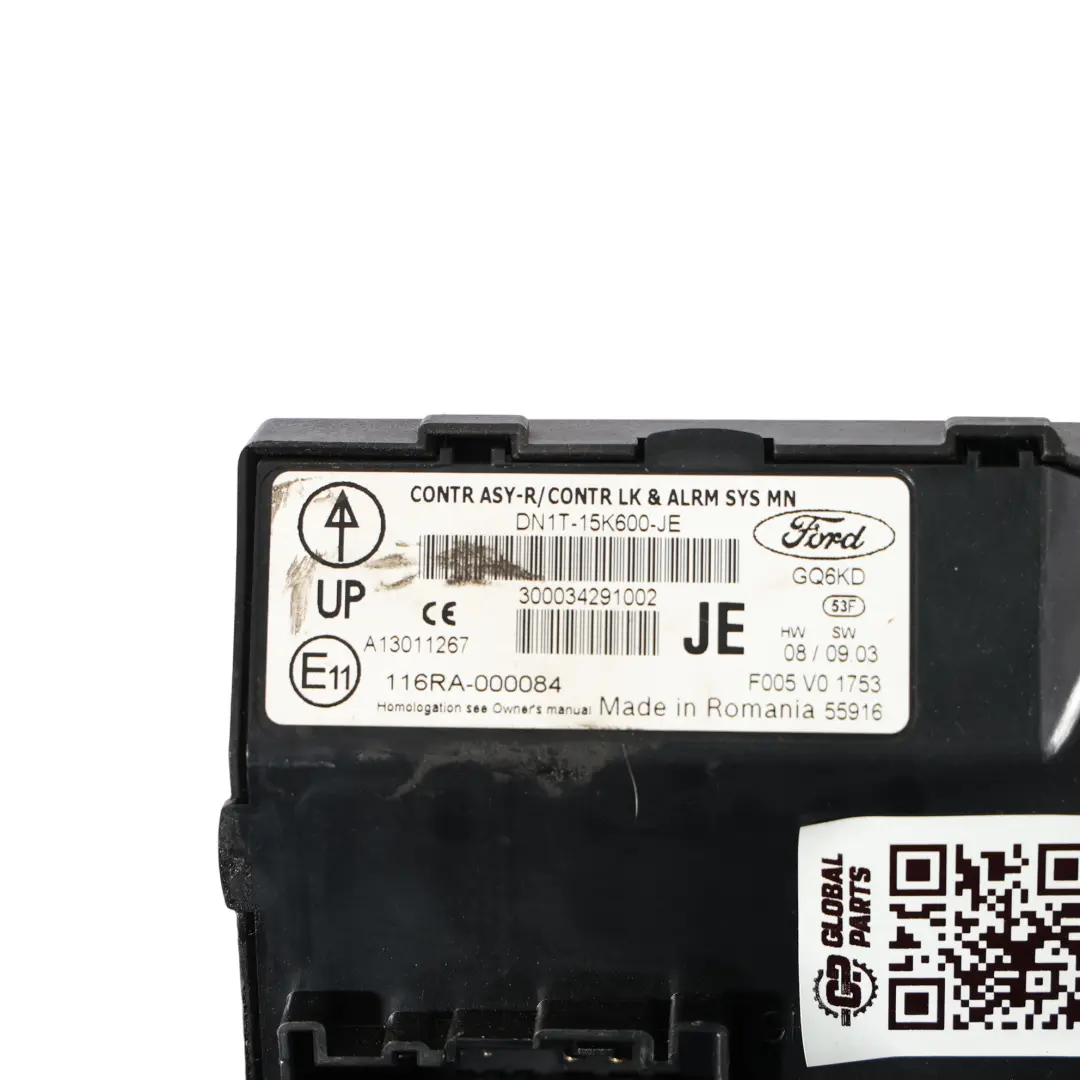 Body Control Module BCM Controller Unit ECU to Ford Fiesta Mk7 with Part number DN1T-15K600-JE Ford Fiesta Mk7 Body Control Module BCM Controller Unit ECU - SKU DN1T-15K600-JE - Part number DN1T-15K600-JE