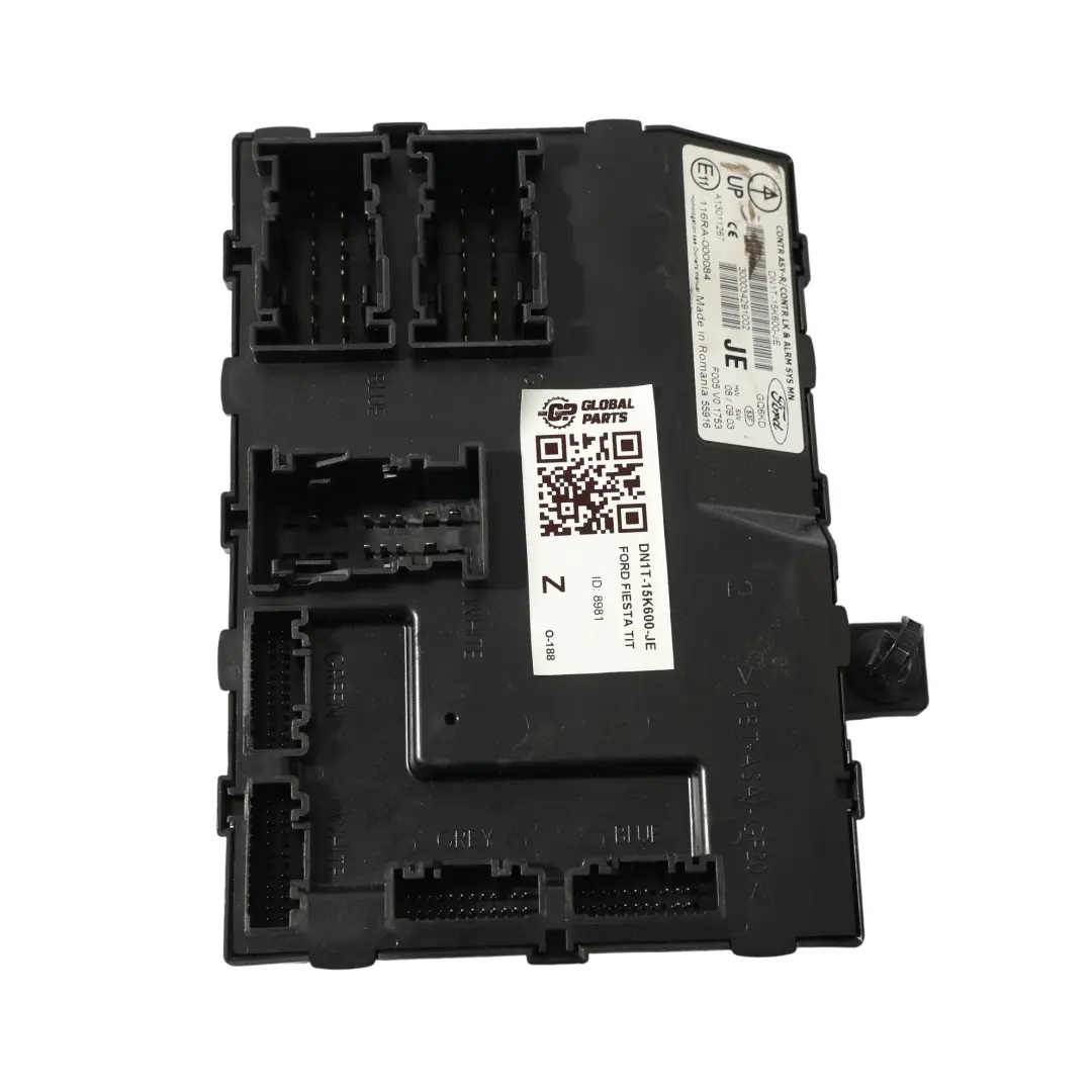 Ford Fiesta Mk7 Commande Carrosserie BCM Unité Contrôle ECU - SKU DN1T-15K600-JE - Numéro de pièce DN1T-15K600-JE
