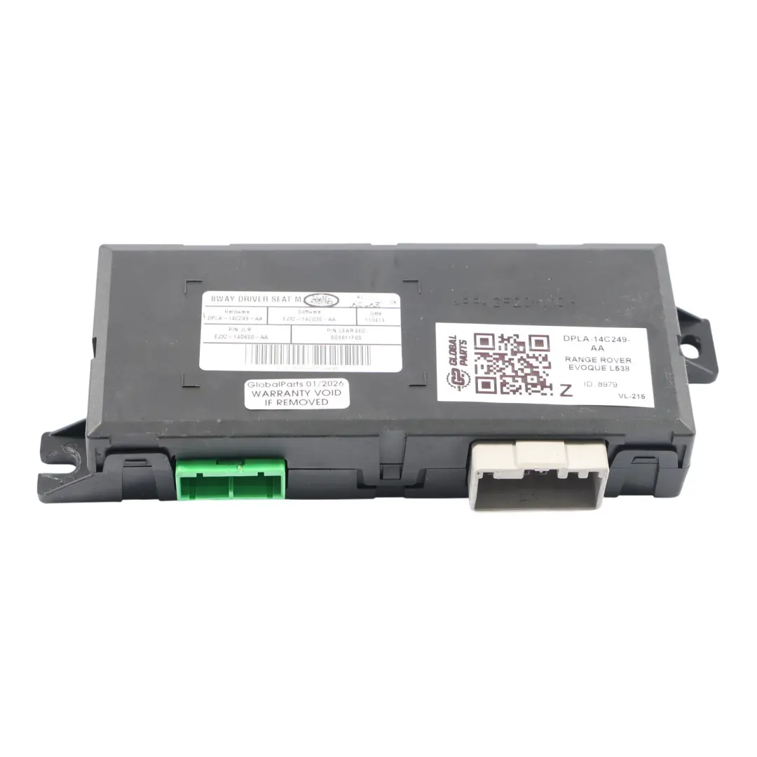 Range Rover Evoque L538 Modulo Sedile Anteriore Conducente - SKU DPLA-14C249-AA - Numero di parte DPLA-14C249-AA