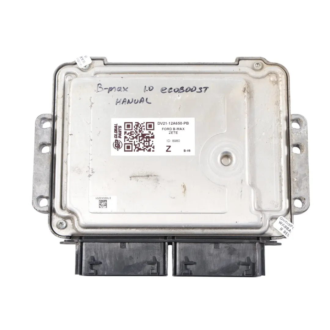 Ford B-Max 1.0 Ecoboost 100Ch D'Utilisation Calculateur Moteur - SKU DV21-12A650-PB - Numéro de pièce DV21-12A650-PB