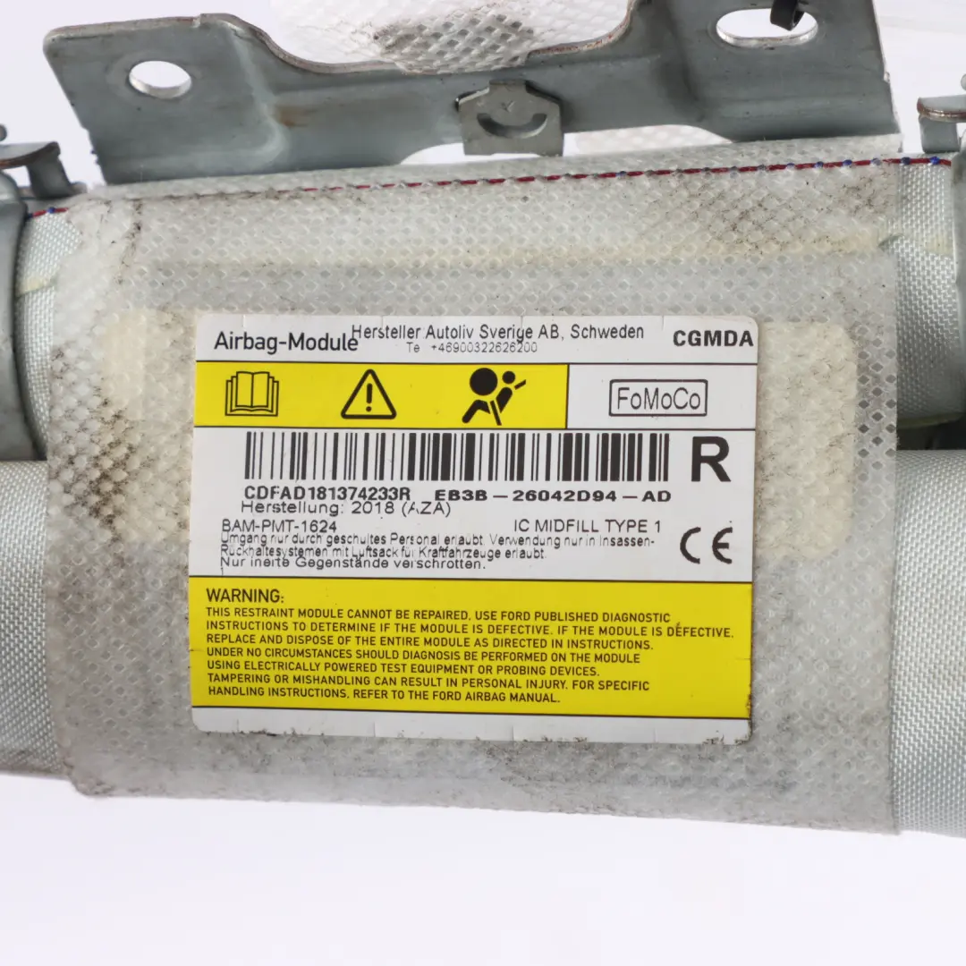 Ford Ranger Mk5 Side Curtain Safety Module Unit Roof Right O/S - SKU EB3B-26042D94-AD - Part number EB3B-26042D94-AD