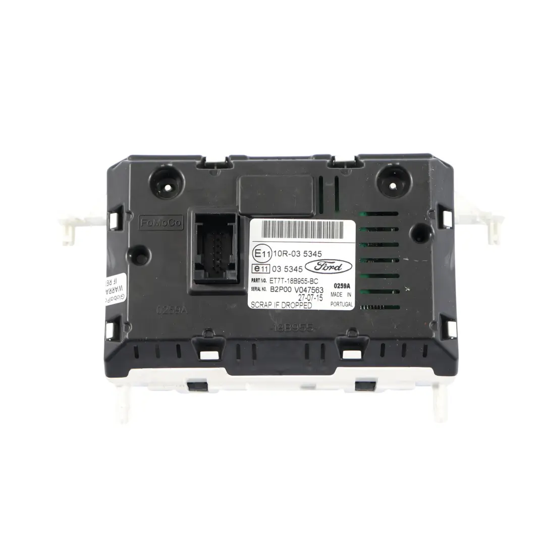 Ford Fiesta Mk7 Dashboard Display Multifunction Screen Monitor - SKU ET7T-18B955-BC - Part number ET7T-18B955-BC