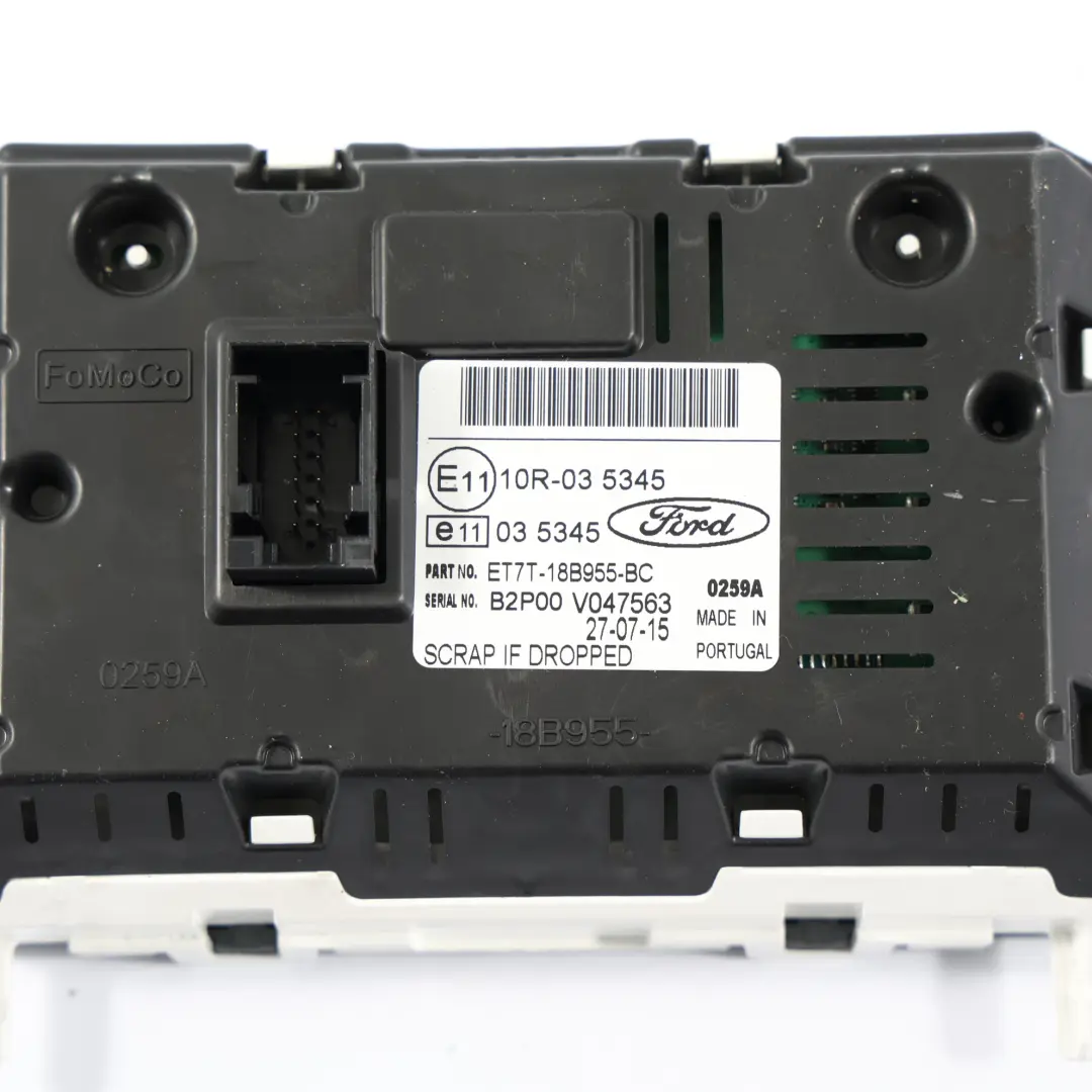 Cruscotto Schermo Multifunzione Monitor per Ford Fiesta VII con numero di parte ET7T-18B955-BC Ford Fiesta VII Cruscotto Schermo Multifunzione Monitor - SKU ET7T-18B955-BC - Numero di parte ET7T-18B955-BC