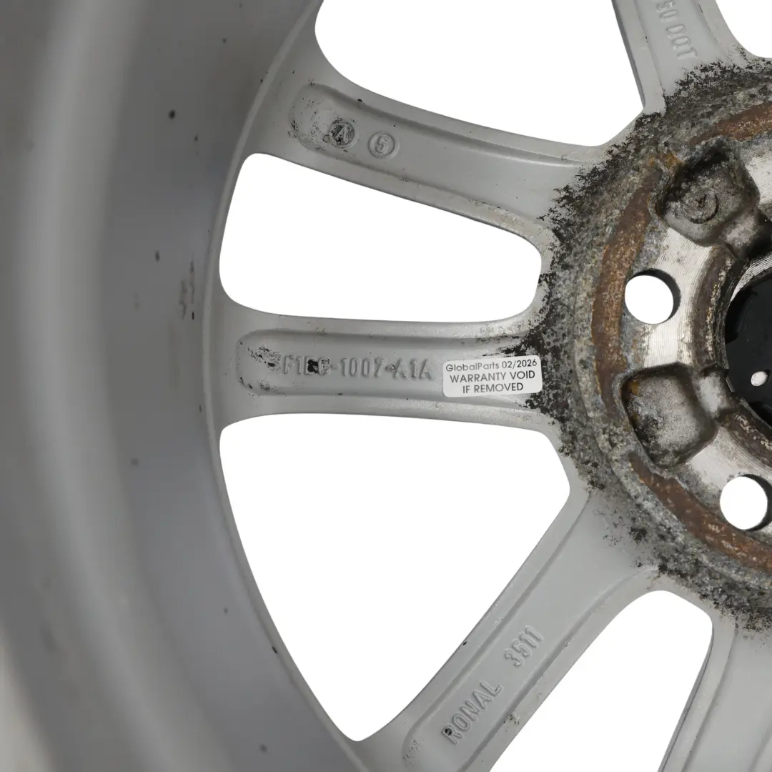 Mk3 Leichtmetall Felge Silber 16" 7J ET:50 für Ford Focus mit Teilenummer F1EC-1007-A1A Ford Focus Mk3 Leichtmetall Felge Silber 16" 7J ET:50 - SKU F1EC-1007-A1A-2 - Teilenummer F1EC-1007-A1A