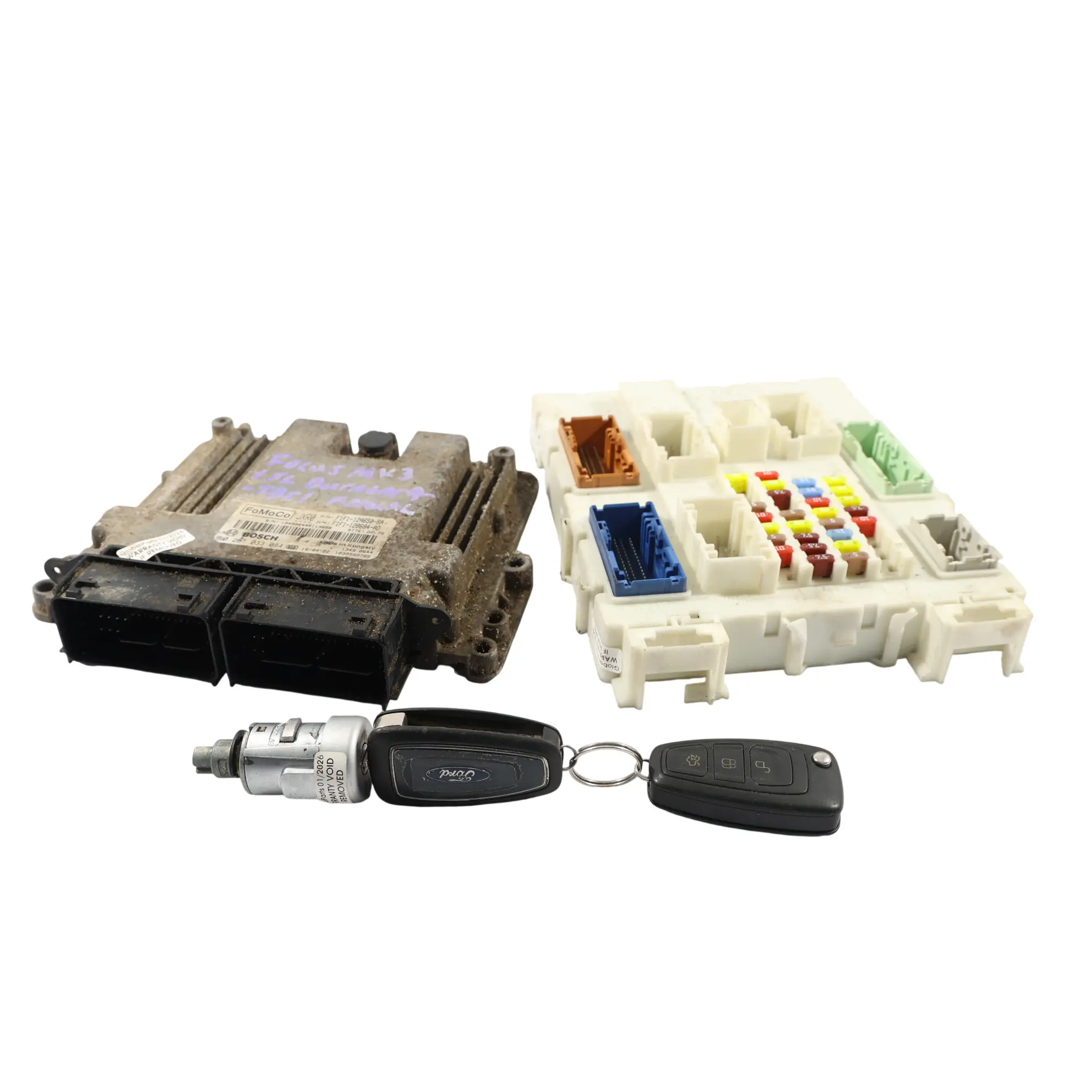 Ford Focus Mk3 1.5 TDCI XWD 120HP Motor ECU Kit F1F1-12A650-SA BCM + 2 Schlüssel