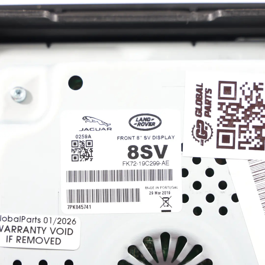 Schermo Display Cruscotto 8" per Land Rover Discovery Sport L550 con numero di parte FK72-19C299-AE Land Rover Discovery Sport L550 Schermo Display Cruscotto 8" - SKU FK72-19C299-AE - Numero di parte FK72-19C299-AE