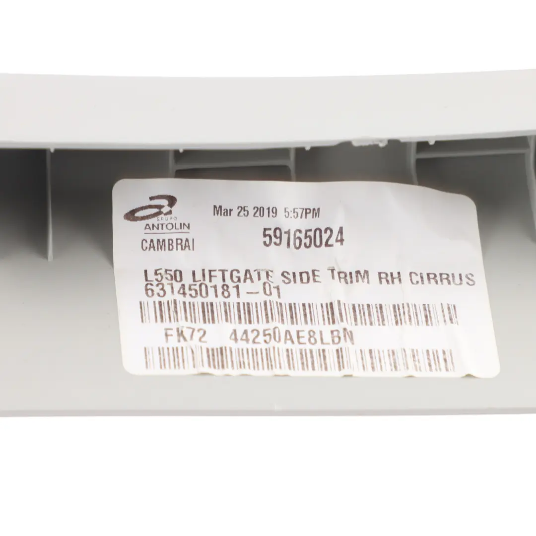 Trim Interior Right O/S FK7244250ABW to Land Rover Discovery Sport L550 Tailgate with Part number FK72-44250-ABW Land Rover Discovery Sport L550 Tailgate Trim Interior Right O/S FK7244250ABW - SKU FK72-44250-ABW - Part number FK72-44250-ABW