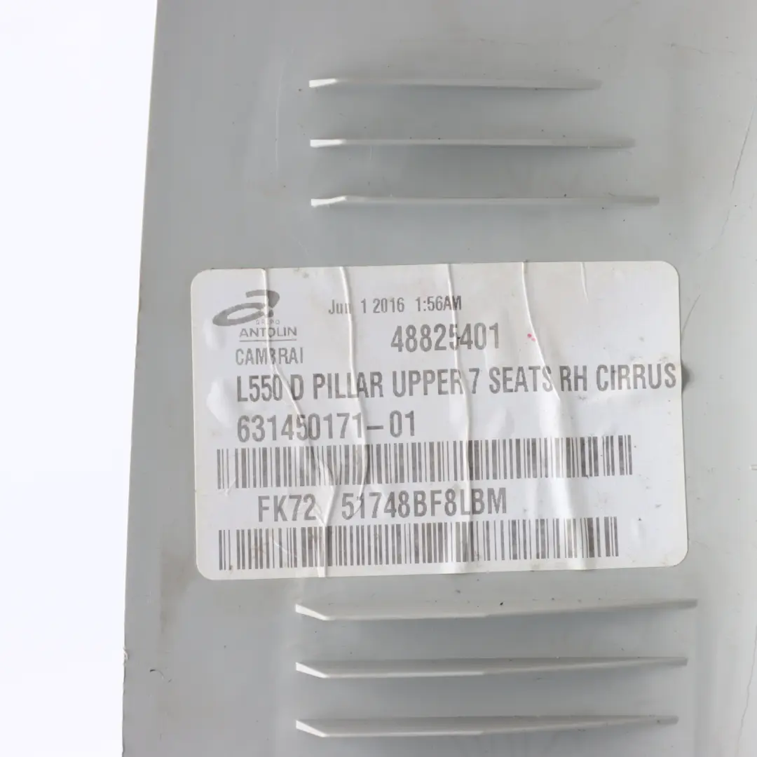 Pillar Trim Rear Right O/S to Land Rover Discovery Sport L550 D with Part number FK72-51748-BW Land Rover Discovery Sport L550 D Pillar Trim Rear Right O/S - SKU FK72-51748-BF - Part number FK72-51748-BW