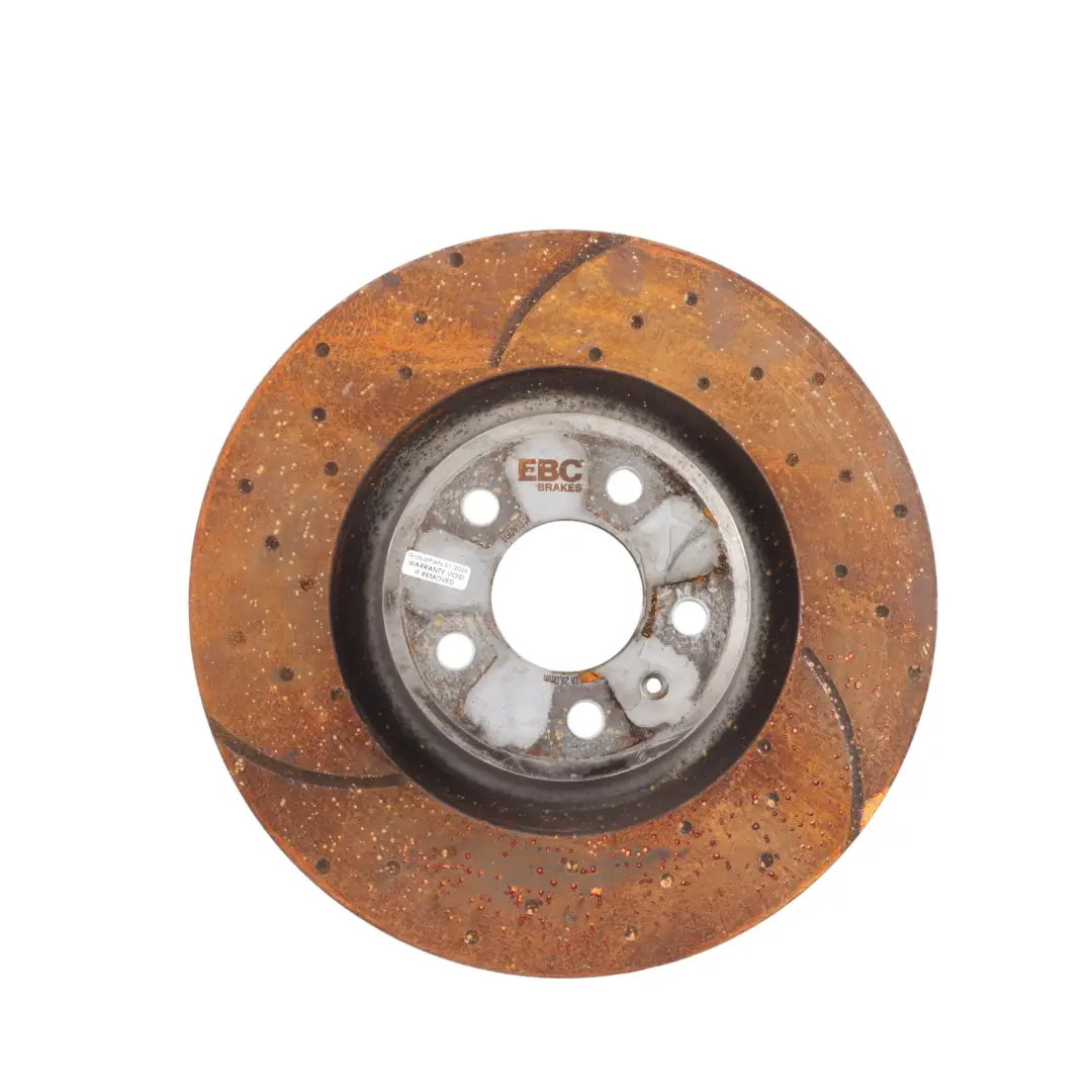 Front Brake Disc Pair Slotted Dimpled EBC 345x52 to Audi S4 B8 S5 8T Q5 8R with Part number GD1844 Audi S4 B8 S5 8T Q5 8R Front Brake Disc Pair Slotted Dimpled EBC 345x52 - SKU GD1844 - Part number GD1844