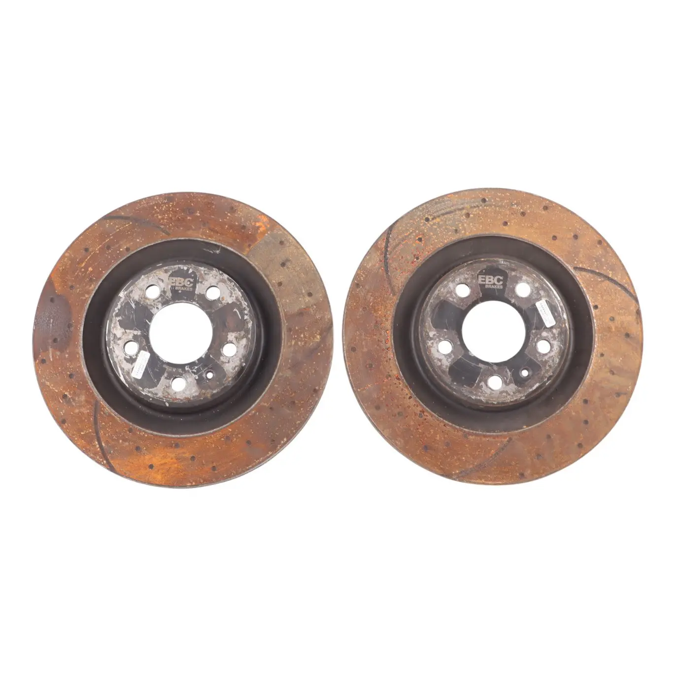 Audi S4 B8 S5 8T Q5 8R Front Brake Disc Pair Slotted Dimpled EBC GD1846 330x36