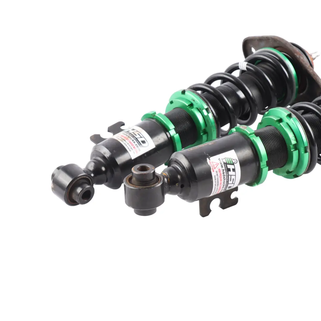 Strut Cooper S HSD MonoPro Rear Suspension Shock Absorber Set to Mini R53 Spring with Part number HSD-R53 Mini R53 Spring Strut Cooper S HSD MonoPro Rear Suspension Shock Absorber Set - SKU HSD-R53 - Part number HSD-R53