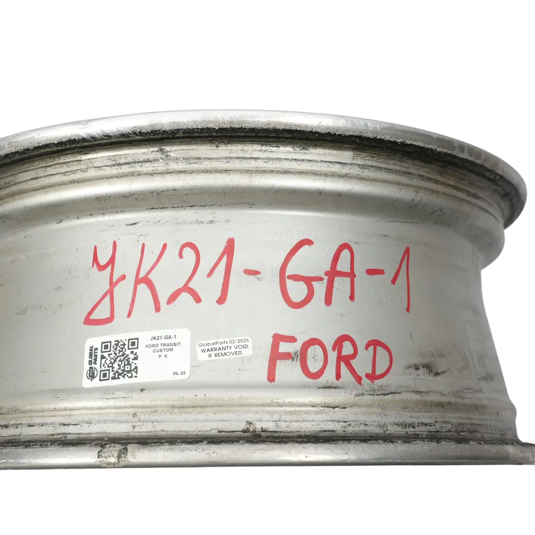 Llanta Aleación Plateada De 16" 6.5J ET:60 para Ford Transit Custom con número de pieza JK21-GA Ford Transit Custom Llanta Aleación Plateada De 16" 6.5J ET:60 - SKU JK21-GA-1 - Número de pieza JK21-GA