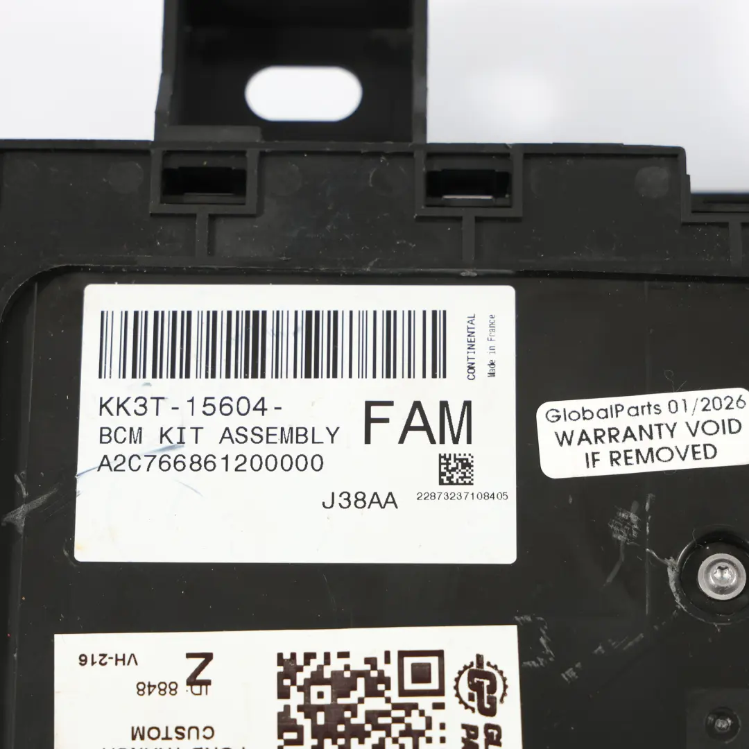 Ford Transit Custom BCM Módulo De Control Caja De Fusibles - SKU KK3T-15604-FAM - Número de pieza KK3T-15604-FAM