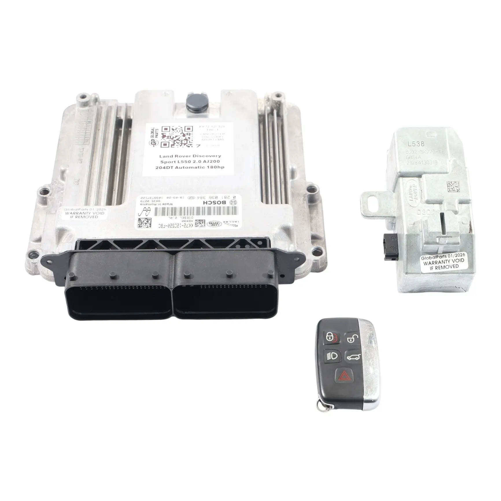 Land Rover Discovery L550 2.0 204DT 180HP Motor ECU KK72-12C520-FBC Automático