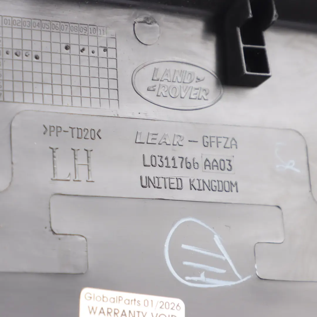 Range Rover L405 Rear Seat Trim Panel Cover Black Left N/S - SKU L0311766 - Part number L0311766