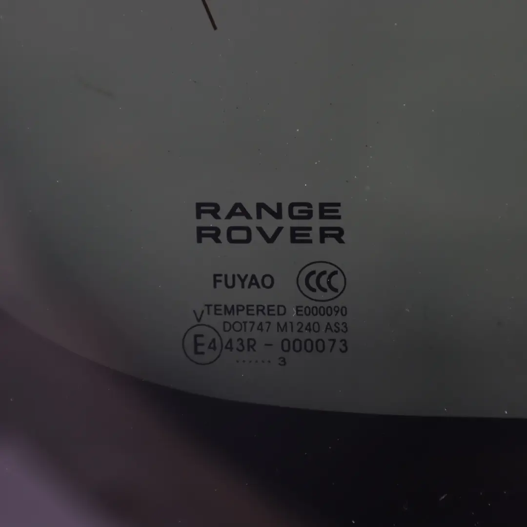 Range Rover L405 Window Glass Tinted AS3 Rear Left N/S - SKU LR034330 - Part number LR034330