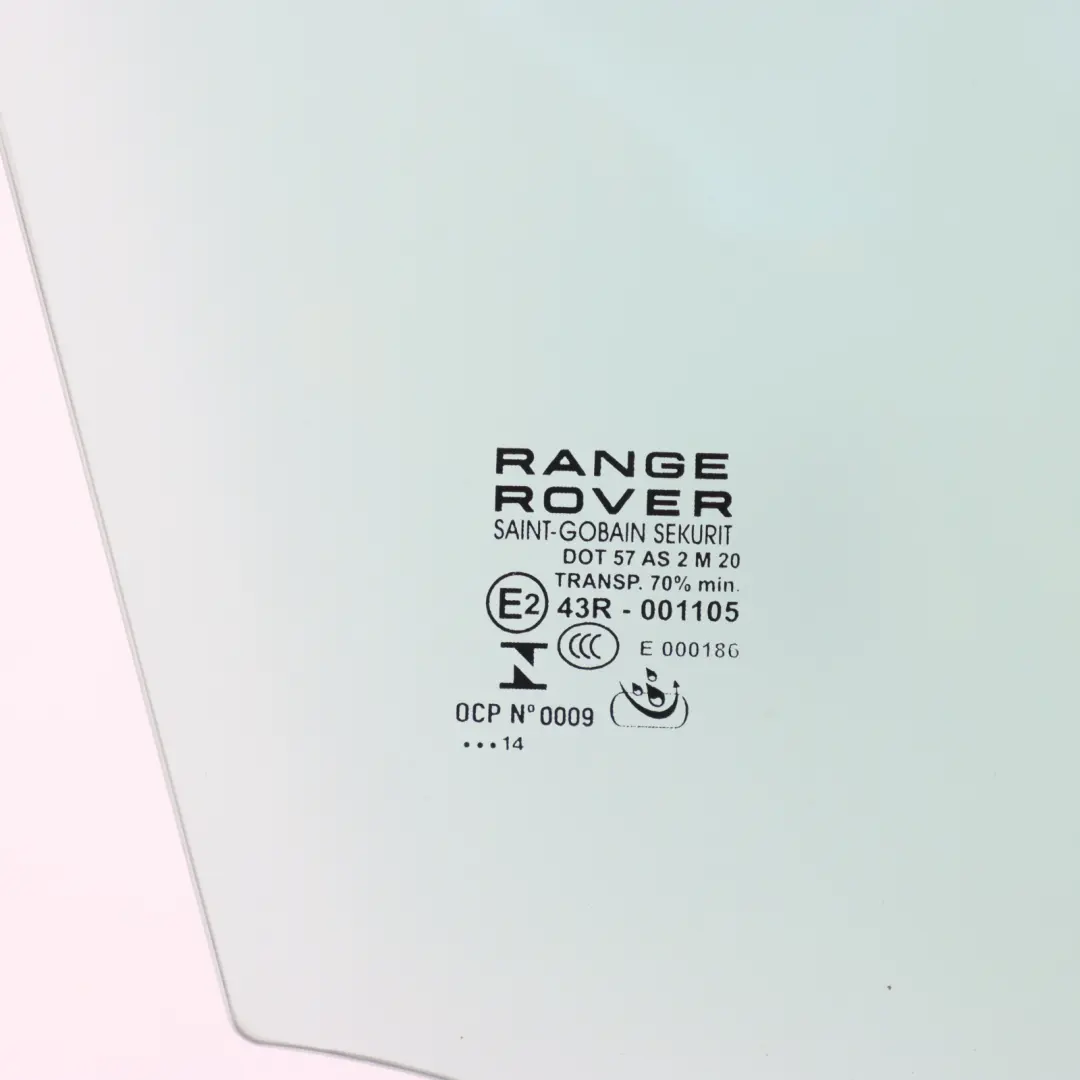 Range Rover Evoque L538 Front Door Window Side Glass AS2 Right O/S BJ32-21410-AC - SKU LR044525 - Part number LR044525