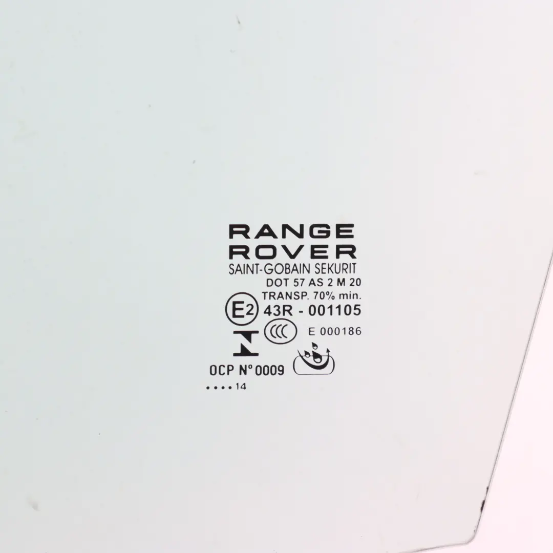 Front Door Window Glass Glazing Left N/S AS2 to Range Rover Evoque L538 with Part number LR044526 Range Rover Evoque L538 Front Door Window Glass Glazing Left N/S AS2 - SKU LR044526 - Part number LR044526