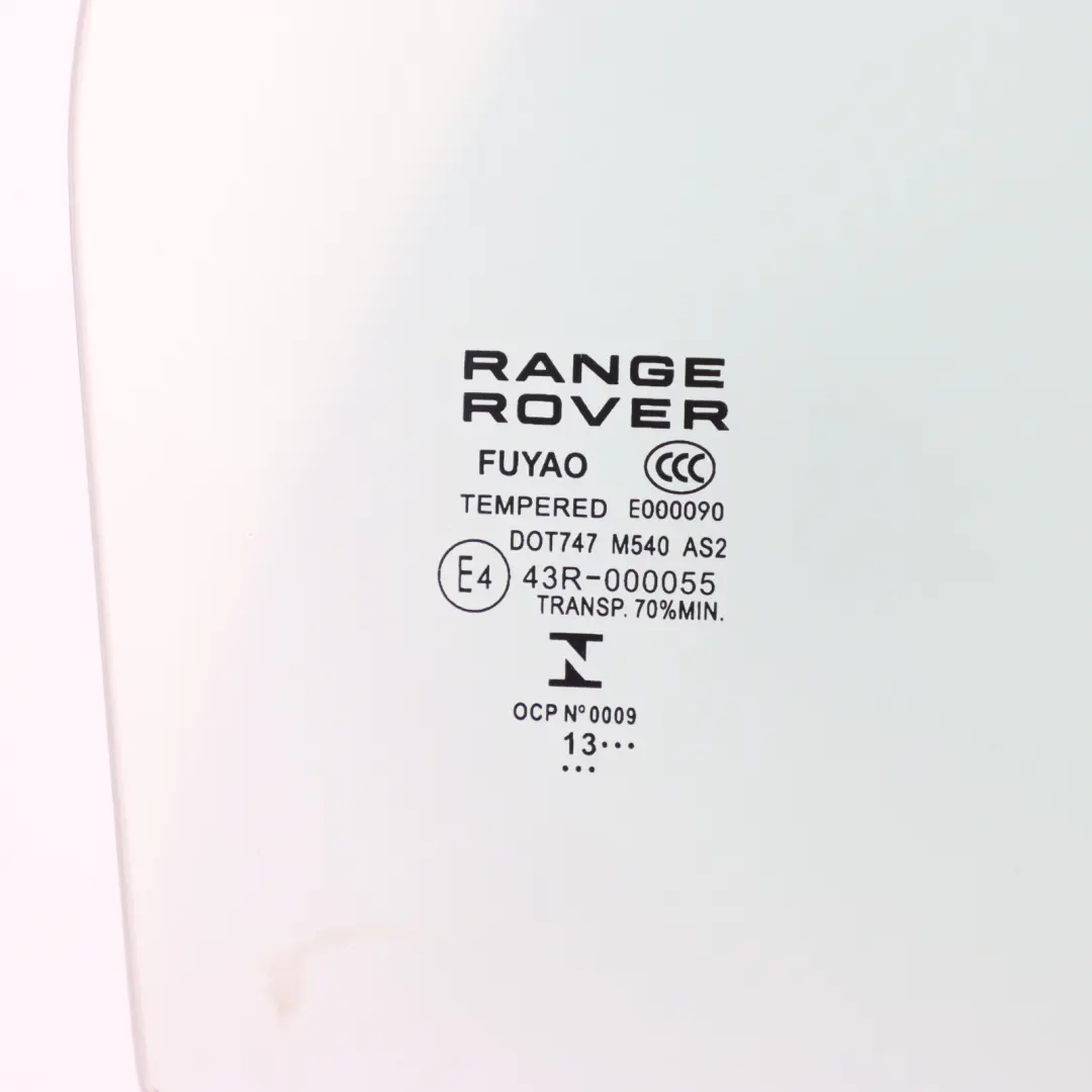 Cristal Puerta Trasera AS2 Izquierda BJ322-5712-AF para Range Rover Evoque L538 con número de pieza LR044529 Range Rover Evoque L538 Cristal Puerta Trasera AS2 Izquierda BJ322-5712-AF - SKU LR044529 - Número de pieza LR044529