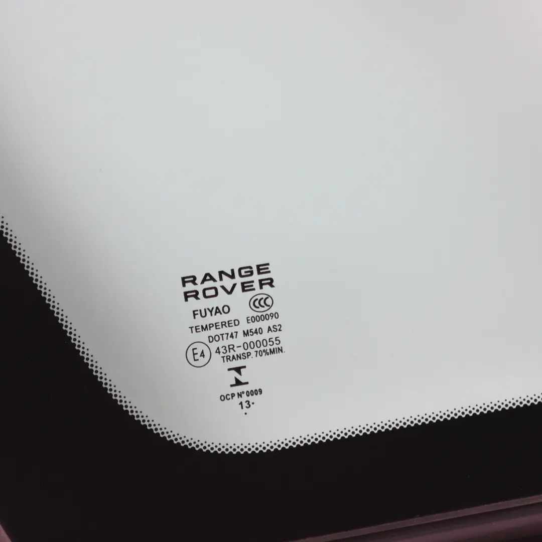 Range Rover Evoque L538 Vitre Quart Arrière Gauche AS2 - SKU LR049335 - Numéro de pièce LR049335