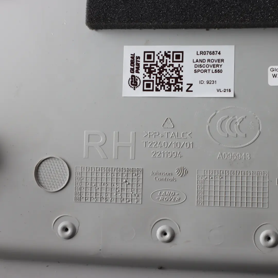 Land Rover Discovery Sport L550 Front Seat Backrest Cover Trim Left Right N/O/S - SKU LR076874 - Part number LR076874