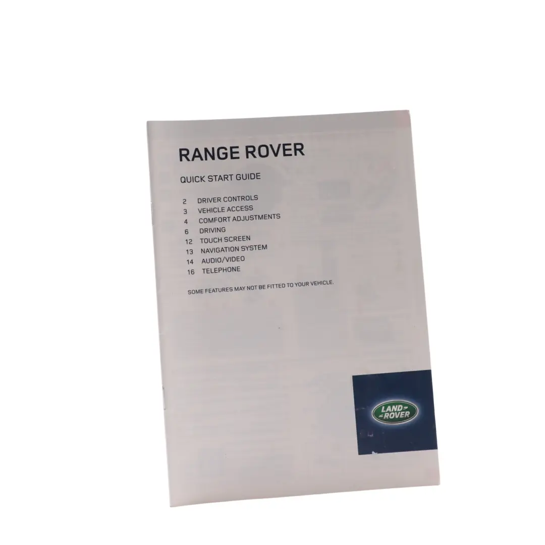 Range Rover L405 Owner's Handbook Instruction Manual Guide Set - SKU LRL100261132 - Part number LRL100261132