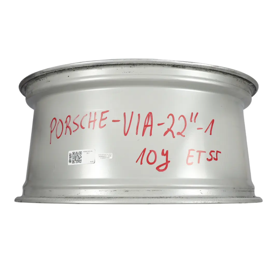 Porsche Cayenne 9PA Srebrna Felga Aluminiowa 22" 10J ET:55 VIA - SKU PORSCHE-VIA-22-1 - Numer Części PORSCHE-VIA-22