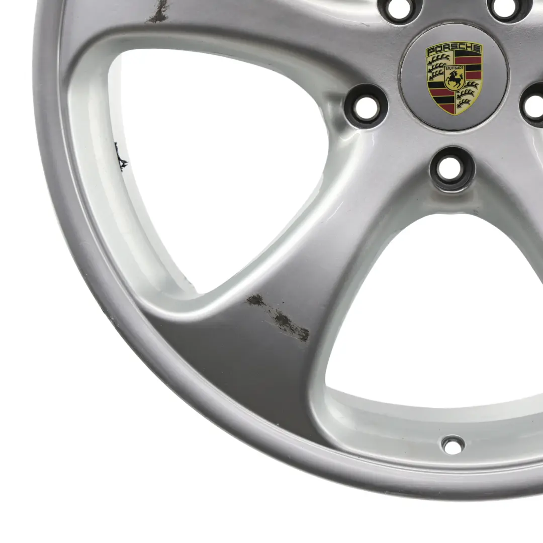 Porsche Cayenne 9PA Srebrna Felga Aluminiowa 22" 10J ET:55 VIA - SKU PORSCHE-VIA-22-1 - Numer Części PORSCHE-VIA-22