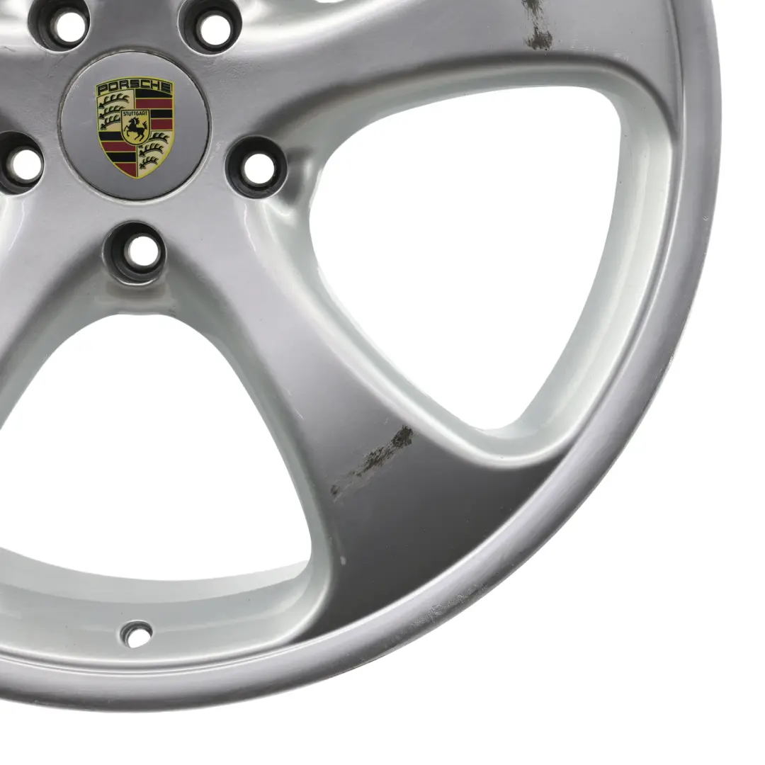 Silberne Leichtmetallfelge 22" 10J ET:55 VIA für Porsche Cayenne 9PA mit Teilenummer PORSCHE-VIA-22 Porsche Cayenne 9PA Silberne Leichtmetallfelge 22" 10J ET:55 VIA - SKU PORSCHE-VIA-22-1 - Teilenummer PORSCHE-VIA-22