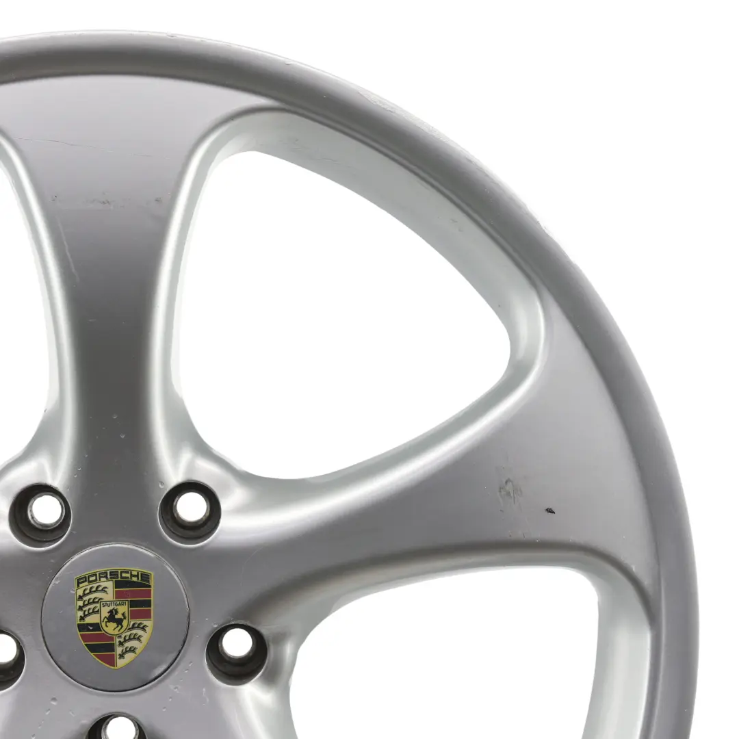 Porsche Cayenne 9PA Srebrna Felga Aluminiowa 22" 10J ET:55 VIA - SKU PORSCHE-VIA-22-2 - Numer Części PORSCHE-VIA-22