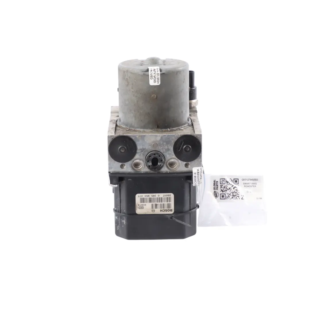 W452 Roadster Brake Pump ECU Control Module 0265950077 to Smart with Part number Q0012794V003 Smart W452 Roadster Brake Pump ECU Control Module 0265950077 - SKU Q0012794V003 - Part number Q0012794V003