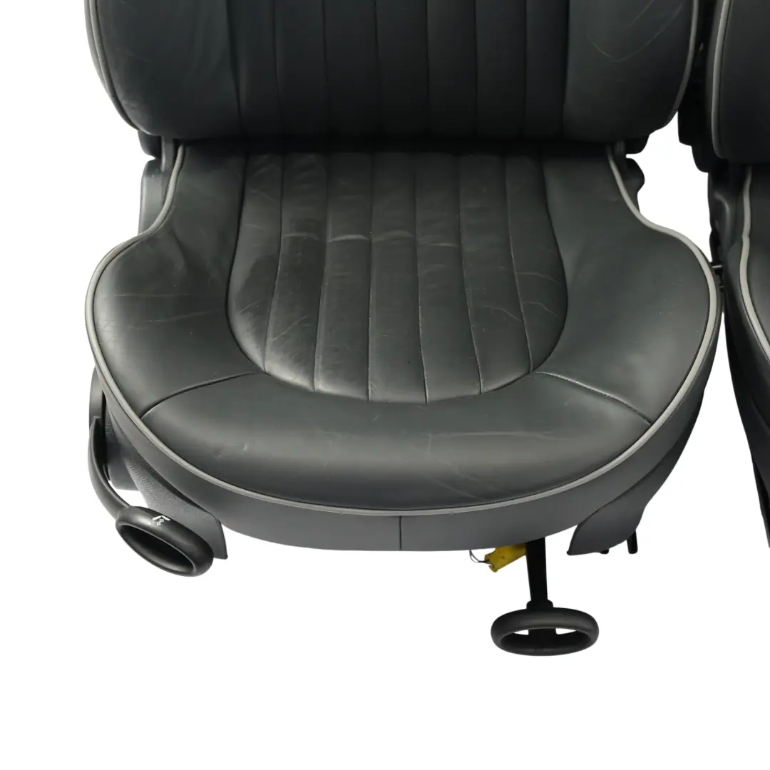  Leather Seats Mini R50 English Park Lane Heated Panther Black Front Rear Seat - SKU R50-ENGLISH-LEATHER-SEATS-LNPN - Part number 6971124