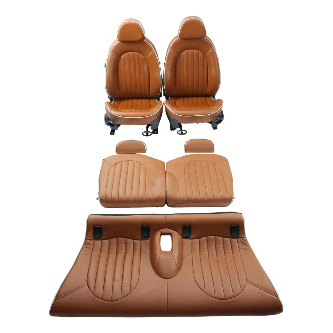 Mini Sport Chauffé Marron Malt Cuir Anglais Sièges Avant Arrière Trottoir - SKU R52-SPORT-LEATHER-SEATS-SET - Numéro de pièce R52